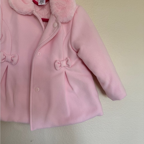 Little me! Pink cozy coat 24m 2T - Picture 2 of 6